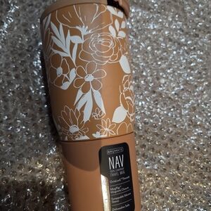 BrüMate Tan Floral Travel Mug